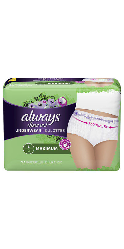 Buy Always Discreet Incontinence Underwear Maximum Large at
