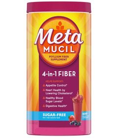 Metamucil Psyllium Fiber Sugar-Free Smooth Powder Berry