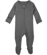 L'ovedbaby Organic Footed Zipper Jumpsuit Grey