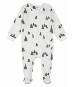 Petit Lem Sleeper Off White with Pine Trees Print