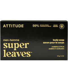 ATTITUDE Super Leaves Men Body Soap Amber & Citrus