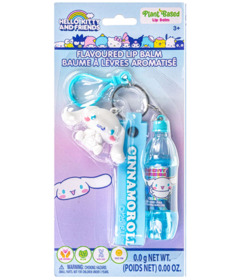 Townley Hello Kitty Cinnamoroll Lip Gloss with Character & Bag Clip
