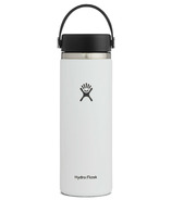 Hydro Flask à grande ouverture avec bouchon flexible blanc 2.0