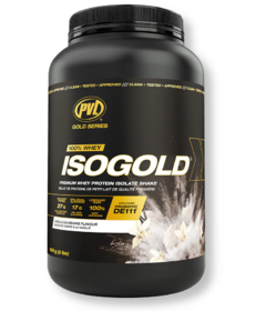 PVL Gold Series ISOGOLD Whey Protein Isolate Shake Vanilla Milkshake 