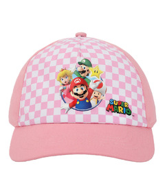 Biworld Super Mario Bros. Group Shot Checkered Kids Snapback Hat