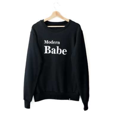 Today\'s Modern Bebe Adult Crew Neck Sweater Modern Babe Black Today\'s Modern Bebe Adult Crew Neck Sweater Modern Babe Black