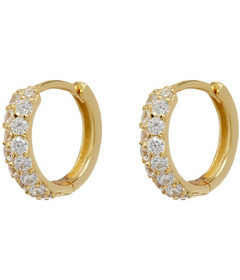 Luv Aj Baby Pave Huggies Gold