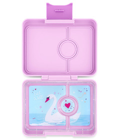 Yumbox Snack Size 3 Compartment Bento Box Ami Purple Swan