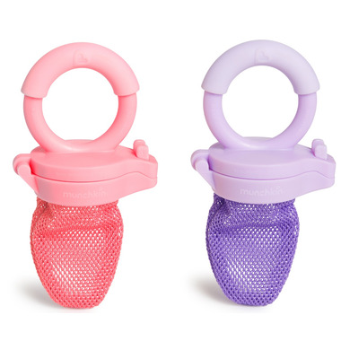 Boon Pulp Silicone Feeder, 2-Pack, Pink & Coral - Feeding