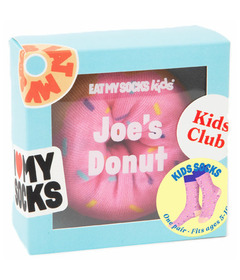Eat My Socks Kids Joe's Donut Pink Socks