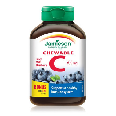 Jamieson Vitamin C Chewable - Wild Blueberry Bonus Pack Jamieson Vitamin C Chewable - Wild Blueberry Bonus Pack