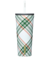 Corkcicle Peppermint Plaid Cold Cup