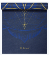 GAIAM 6mm Reversible Print Yoga Mat Metallic Sun & Moon