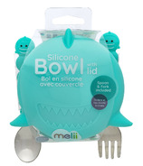 Melii Silicone Bowl with Lid & Utensils Shark