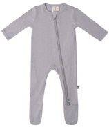 Kyte BABY pyjama avec pieds et fermeture à glissière gris tempête