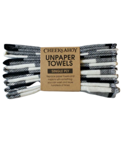 Cheeks Ahoy Unpaper Towels Black & White Check