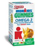 Gommes d'omega-3 pour enfant malins de IronKids, Gummies Omega-3's for Smart Kids
