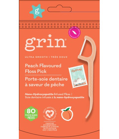 Grin Floss Picks Peach Flavoured