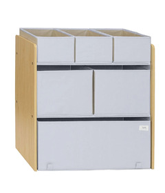 3 Sprouts Recycled Multi-Bin Solid Gray