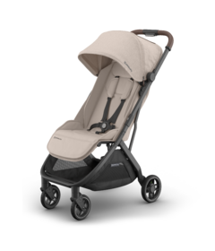 Uppababy Minu V3 Stroller Ada Sandstone Carbon Frame Chestnut Leather