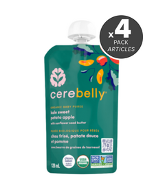 Cerebelly Organic Kale Sweet Potato Apple with Sunflower Seed Butter Bundle