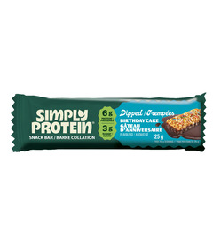 Simply Protein Dipped Snack Bar Birthday Cake