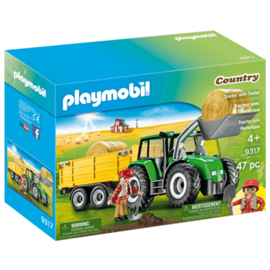 Playmobil 1.2.3. - Véhicule avec remorque à cheval PLAYMOBIL