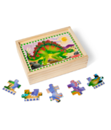 Puzzles en bois Dinosaures Melissa & Doug dans une boîte