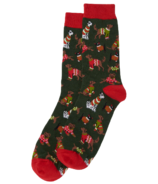 Hatley Men's Crew Socks Woofing Christmas