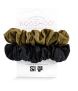 Kooshoo Plastic-Free Scrunchies Black Olive