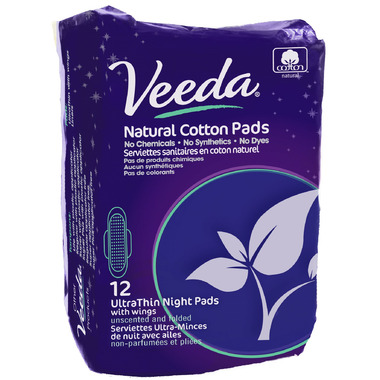 Buy Veeda Natural Cotton Ultra-Thin Night Pads at