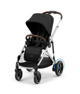 Poussette à soutien électronique Cybex e-Gazelle Cadre argenté Siège Moon Black