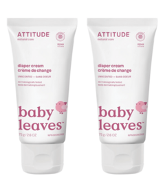 ATTITUDE Baby Leaves Diaper Cream Zinc Unscented Bundle
