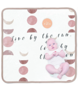 Earth Baby Outfitters Tencel Luxe Milestone Blanket Moon and Sun