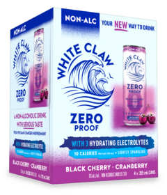 White Claw Zero Proof Black Cherry Cranberry