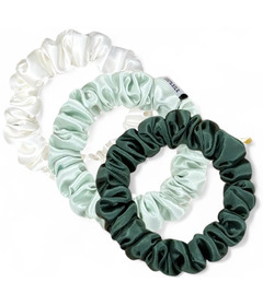 Honeylux Silk Mini Scrunchies Pine