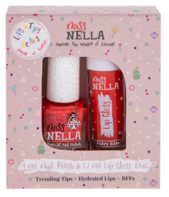 Miss Nella Besties Duo Lip Gloss Fairy Kiss + Peel Off Nail Polish