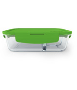 Bentgo Large Glass Container with Leak-Proof Lid Green