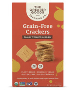 The Greater Goods Crackers sans céréales à la tomate piquante & au basilic