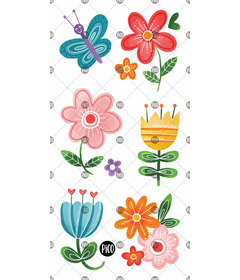 PiCO Temporary Tattoos Pretty Flowers