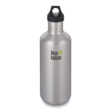 Klean Kanteen Classic Bottle with Loop Cap Brushed Stainless Klean Kanteen Classic Bottle with Loop Cap Brushed Stainless