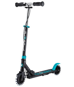 Globber Junior FLOW ELEMENT Lights Foldable Scooter Black / Teal
