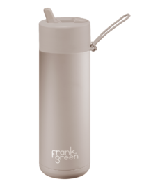 frank green Ceramic Reusable Bottle with Flip Straw Lid Moon Dust