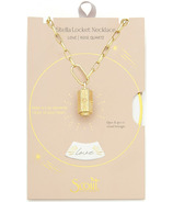 Scout Curated Wears Stella Locket Necklace Love Rose Quartz Gold