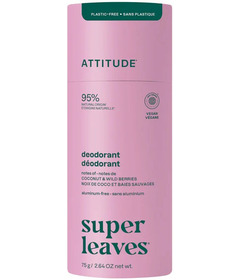 ATTITUDE Super Leaves Plastic-Free Natural Deodorant Coconut & Wildberries