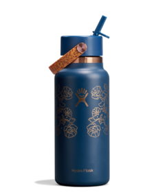 Hydro Flask Wide Mouth with Flex Straw Cap Western Dark Blue