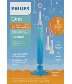 Philips One Kids Battery Toothbrush Set Blue
