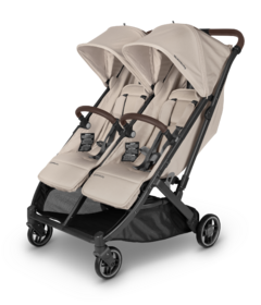 Uppababy Minu Duo Stroller Ada Sandstone Carbon Frame Chestnut Leather