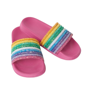 Buy Hatley Girl's Slide On Sandals Rainbow at Free