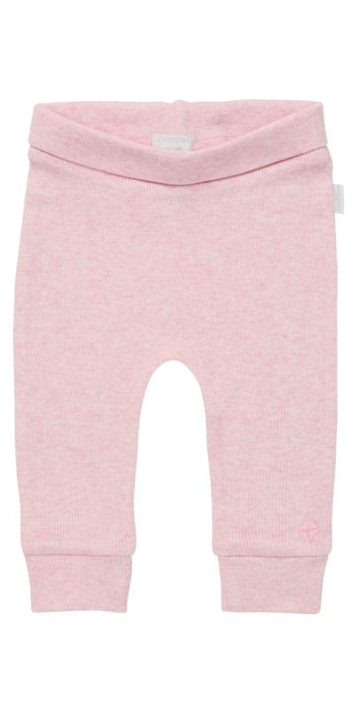 Pantaloni Unisex Baby Noppies Comfort Rib Naura – Cotone Biologico GOTS, Colore Tortora Melange, 1 Mese, Morbidi E Elastici